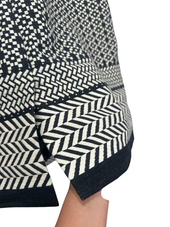 JCREW Black Label Geometric Sheath Dress Womens 10 Black Paneled Office Career - Picture 11 of 14